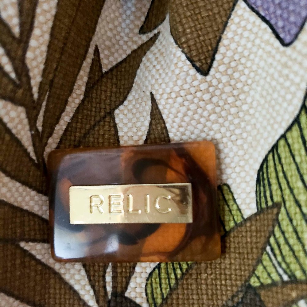 Relic Drawstring Bucket Bag Tortoise Shell Hardwa… - image 2